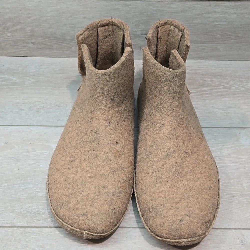 Glerups Mens Ankle Cut Out Side Cozy Wool Winter Shoes Boots Sz 46/12